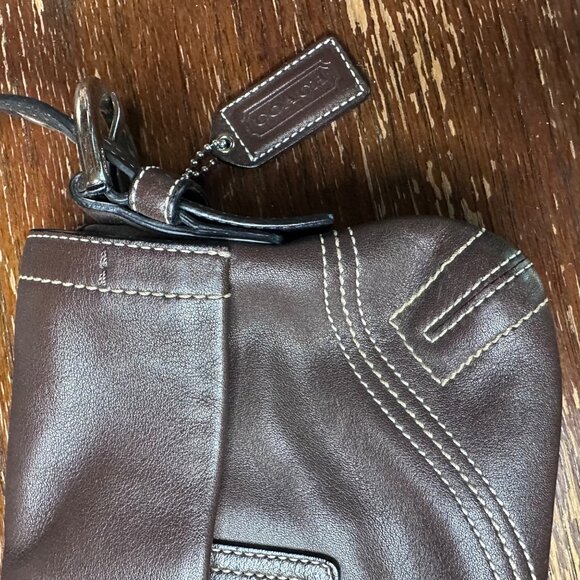 Vintage Coach Y2K Brown Leather Shoulder Bag With Dust Bag - Picture 12 of 15
